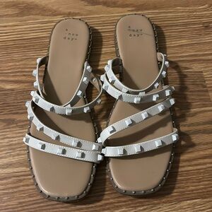 Cream sandals in good condition and cute boho sandals